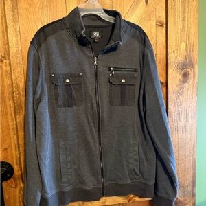 Rock and Republic Gray Zip-Up Jacket with Pocket Details